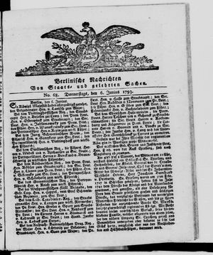 Berlinische Nachrichten von Staats- und gelehrten Sachen vom 06.06.1793