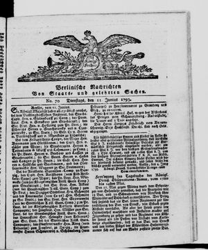 Berlinische Nachrichten von Staats- und gelehrten Sachen vom 11.06.1793