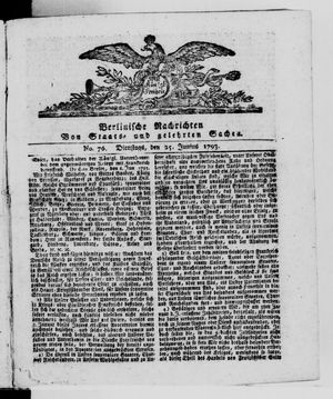 Berlinische Nachrichten von Staats- und gelehrten Sachen vom 25.06.1793