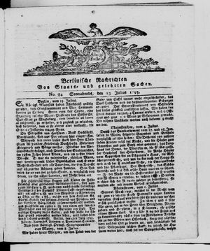 Berlinische Nachrichten von Staats- und gelehrten Sachen vom 13.07.1793