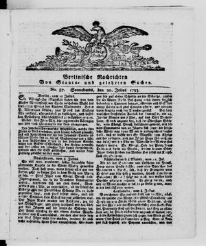 Berlinische Nachrichten von Staats- und gelehrten Sachen vom 20.07.1793