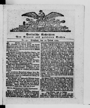 Berlinische Nachrichten von Staats- und gelehrten Sachen vom 30.07.1793