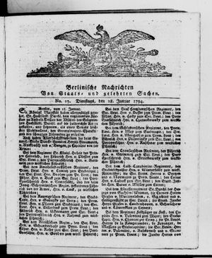 Berlinische Nachrichten von Staats- und gelehrten Sachen vom 28.01.1794