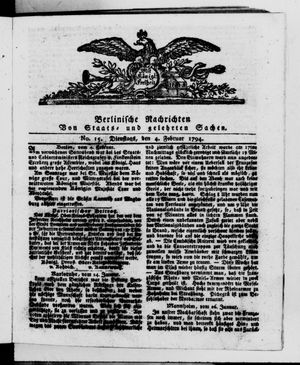 Berlinische Nachrichten von Staats- und gelehrten Sachen vom 04.02.1794