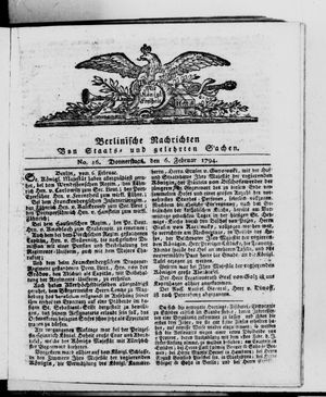 Berlinische Nachrichten von Staats- und gelehrten Sachen vom 06.02.1794