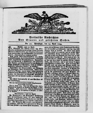Berlinische Nachrichten von Staats- und gelehrten Sachen vom 29.04.1794