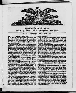 Berlinische Nachrichten von Staats- und gelehrten Sachen vom 06.05.1794