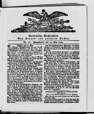 Berlinische Nachrichten von Staats- und gelehrten Sachen vom 10.05.1794