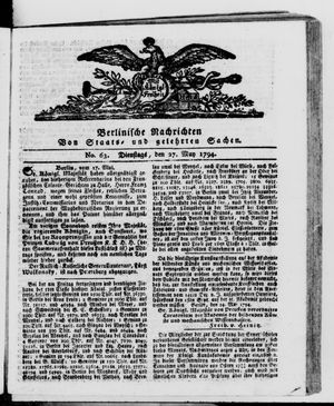 Berlinische Nachrichten von Staats- und gelehrten Sachen vom 27.05.1794