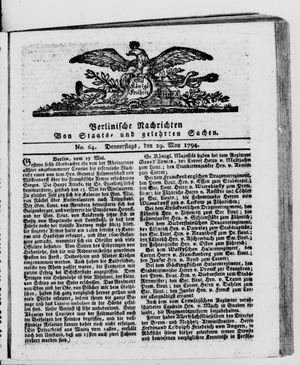 Berlinische Nachrichten von Staats- und gelehrten Sachen vom 29.05.1794