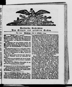 Berlinische Nachrichten von Staats- und gelehrten Sachen vom 07.10.1794