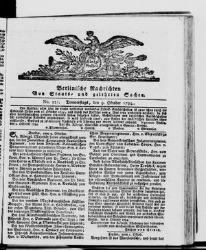 Berlinische Nachrichten von Staats- und gelehrten Sachen vom 09.10.1794