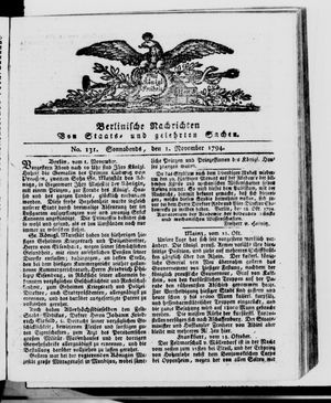 Berlinische Nachrichten von Staats- und gelehrten Sachen on Nov 1, 1794