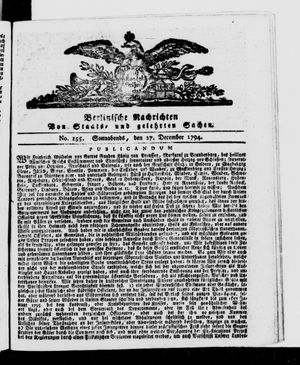Berlinische Nachrichten von Staats- und gelehrten Sachen vom 27.12.1794