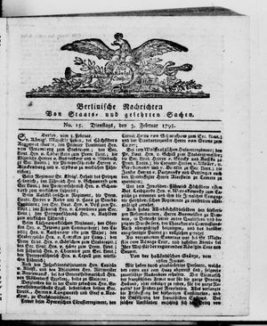 Berlinische Nachrichten von Staats- und gelehrten Sachen vom 03.02.1795