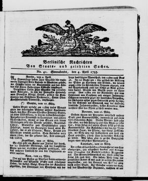 Berlinische Nachrichten von Staats- und gelehrten Sachen vom 04.04.1795