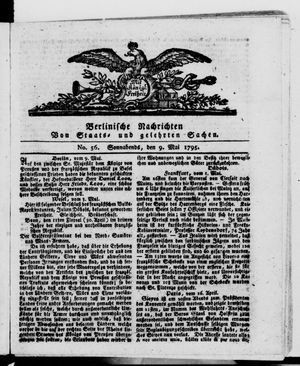 Berlinische Nachrichten von Staats- und gelehrten Sachen vom 09.05.1795