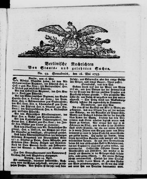 Berlinische Nachrichten von Staats- und gelehrten Sachen vom 16.05.1795