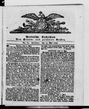 Berlinische Nachrichten von Staats- und gelehrten Sachen vom 19.05.1795