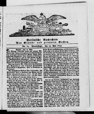 Berlinische Nachrichten von Staats- und gelehrten Sachen vom 28.05.1795
