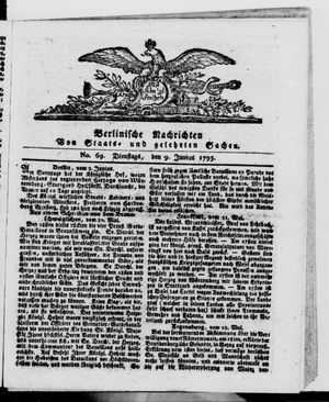Berlinische Nachrichten von Staats- und gelehrten Sachen vom 09.06.1795
