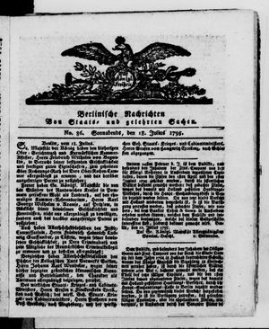 Berlinische Nachrichten von Staats- und gelehrten Sachen vom 18.07.1795