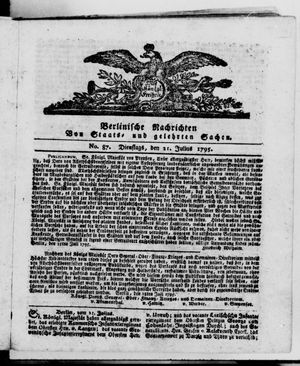 Berlinische Nachrichten von Staats- und gelehrten Sachen vom 21.07.1795