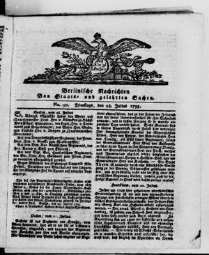 Berlinische Nachrichten von Staats- und gelehrten Sachen vom 28.07.1795