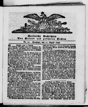 Berlinische Nachrichten von Staats- und gelehrten Sachen vom 11.08.1795