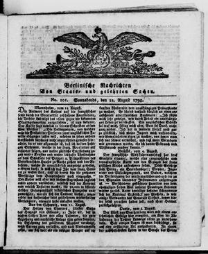 Berlinische Nachrichten von Staats- und gelehrten Sachen vom 22.08.1795