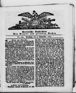 Berlinische Nachrichten von Staats- und gelehrten Sachen vom 08.09.1795