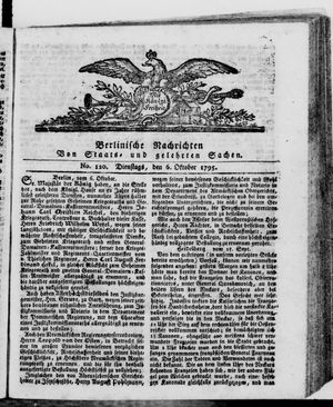 Berlinische Nachrichten von Staats- und gelehrten Sachen vom 06.10.1795