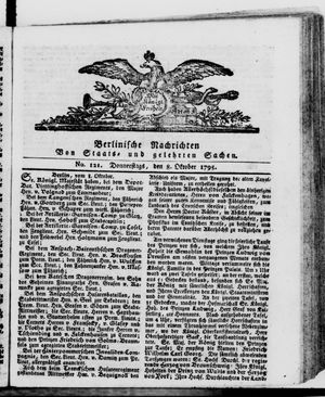 Berlinische Nachrichten von Staats- und gelehrten Sachen vom 08.10.1795