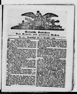 Berlinische Nachrichten von Staats- und gelehrten Sachen vom 17.12.1795