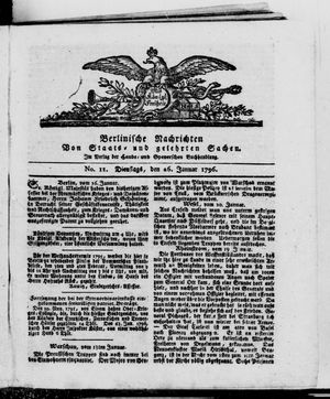 Berlinische Nachrichten von Staats- und gelehrten Sachen vom 26.01.1796