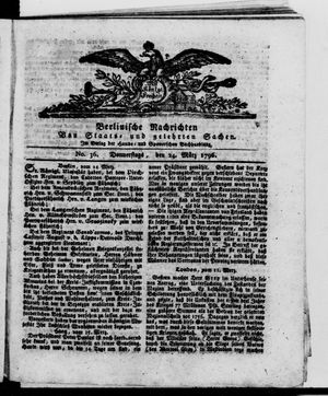 Berlinische Nachrichten von Staats- und gelehrten Sachen on Mar 24, 1796