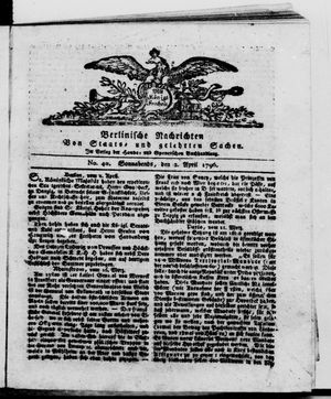 Berlinische Nachrichten von Staats- und gelehrten Sachen vom 02.04.1796