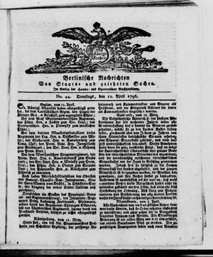 Berlinische Nachrichten von Staats- und gelehrten Sachen vom 12.04.1796