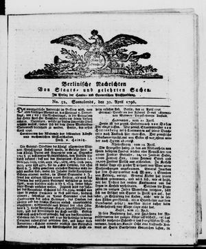 Berlinische Nachrichten von Staats- und gelehrten Sachen vom 30.04.1796