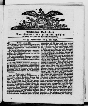 Berlinische Nachrichten von Staats- und gelehrten Sachen vom 07.05.1796