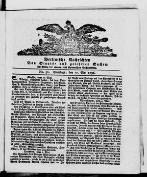 Berlinische Nachrichten von Staats- und gelehrten Sachen vom 10.05.1796