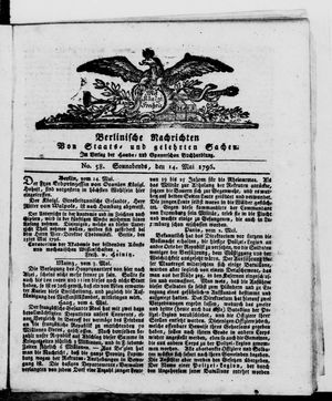 Berlinische Nachrichten von Staats- und gelehrten Sachen vom 14.05.1796