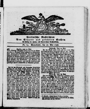 Berlinische Nachrichten von Staats- und gelehrten Sachen vom 28.05.1796