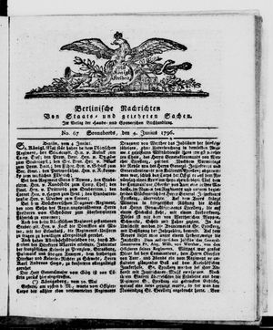 Berlinische Nachrichten von Staats- und gelehrten Sachen vom 04.06.1796