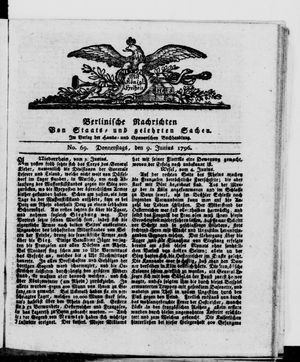 Berlinische Nachrichten von Staats- und gelehrten Sachen vom 09.06.1796