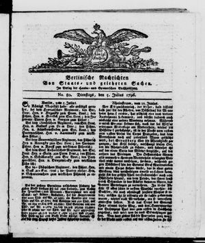 Berlinische Nachrichten von Staats- und gelehrten Sachen vom 05.07.1796