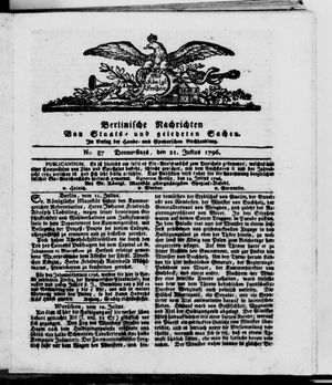 Berlinische Nachrichten von Staats- und gelehrten Sachen vom 21.07.1796