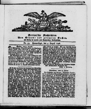Berlinische Nachrichten von Staats- und gelehrten Sachen vom 04.08.1796