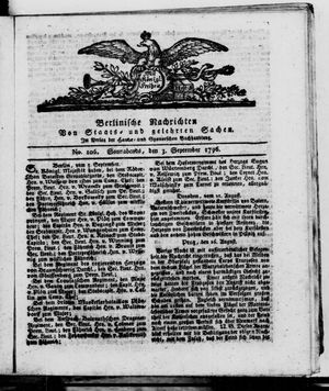 Berlinische Nachrichten von Staats- und gelehrten Sachen vom 03.09.1796
