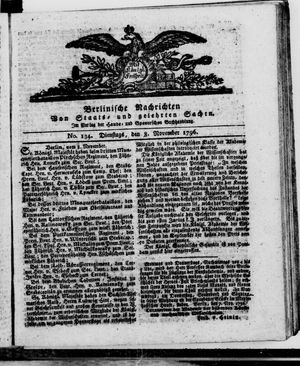 Berlinische Nachrichten von Staats- und gelehrten Sachen vom 08.11.1796